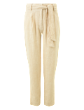 Pure Linen Ankle Grazer Peg Trousers