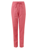 Linen Blend Tapered Leg Peg Trousers