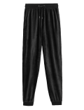 Velour Tapered Ankle Grazer Joggers