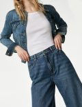 Slouchy Mid Rise Wide Leg Jeans