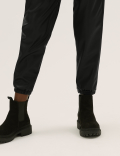 Leather Look Tapered Joggers