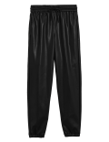 Leather Look Tapered Joggers