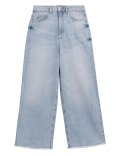 High Waisted Wide Leg Cropped Jeans