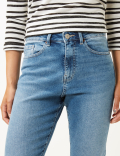 Mid Rise Ankle Grazer Jeans
