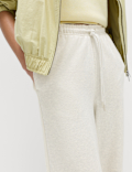 Pure Cotton Side Stripe Wide Leg Joggers