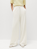 Pure Cotton Side Stripe Wide Leg Joggers