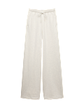 Pure Cotton Side Stripe Wide Leg Joggers