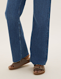 High Waisted Slim Fit Wide Leg Jeans