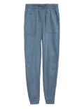 Tencel™ Blend Cuffed Ankle Grazer Joggers