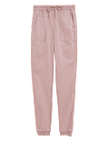 Tencel&trade; Blend Cuffed Ankle Grazer Joggers