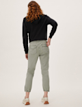 Cotton Blend Slim Fit Ankle Grazer Joggers