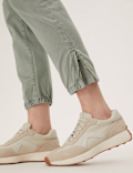 Cotton Blend Slim Fit Ankle Grazer Joggers