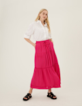 Crepe Maxi A-Line Skirt