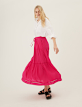 Crepe Maxi A-Line Skirt