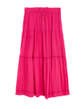 Crepe Maxi A-Line Skirt