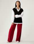 Side Stripe Wide Leg Trousers