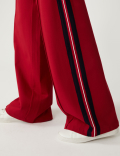 Side Stripe Wide Leg Trousers