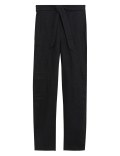 Pure Linen Belted Balloon Trousers