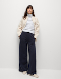 Cotton Rich Brushed Wide Leg Joggers