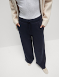 Cotton Rich Brushed Wide Leg Joggers