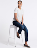 Sculpt & Lift Mid Rise Straight Leg Jeans