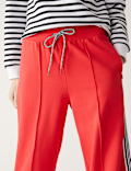 Jersey Side Stripe Wide Leg Trousers