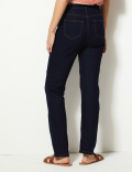 Mid Rise Straight Leg Jeans