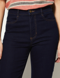 Mid Rise Straight Leg Jeans