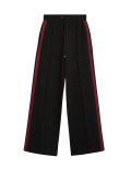 Jersey Side Stripe Wide Leg Trousers
