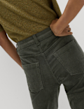 Cotton Rich Cord Flared Slim Fit Trousers