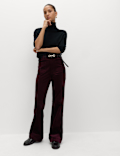 Cotton Rich Cord Flared Slim Fit Trousers