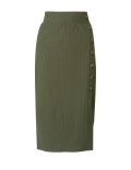 Ribbed Jersey Pencil Midi Skirt
