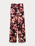 Pure Linen Drawstring Wide Leg Trousers