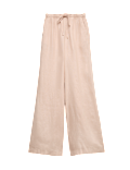 Pure Linen Palazzo Trousers