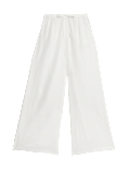 Pure Linen Palazzo Trousers