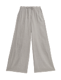 Pure Linen Palazzo Trousers