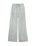 Pure Linen Wide Leg Palazzo Trousers