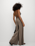 Pure Linen Palazzo Trousers