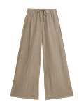 Pure Linen Palazzo Trousers