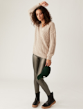 Leather Look High Waisted Leggings