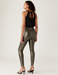 Leather Look High Waisted Leggings