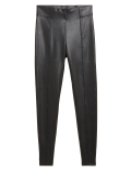 Leather Look High Waisted Leggings