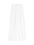 Linen Blend Wide Leg Trousers