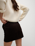 Cord Mini A-Line Skirt