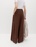 Pleat Front Palazzo Trousers