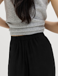 Pleat Front Palazzo Trousers