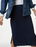 Linen Rich Midi Utility Skirt