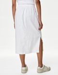 Linen Rich Midi Utility Skirt