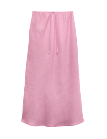 Pure Linen Bias Cut Maxi A-Line Skirt