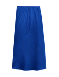 Pure Linen Bias Cut Maxi A-Line Skirt